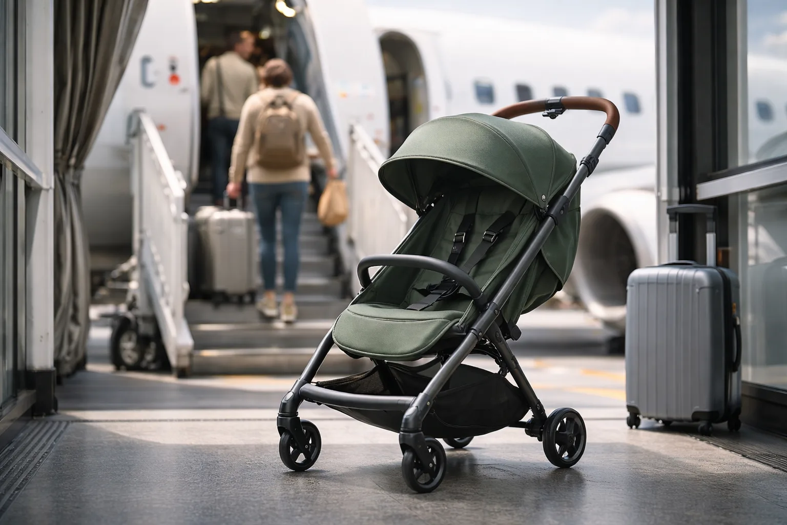 Poussette compacte avion : les modèles adaptés en 2026