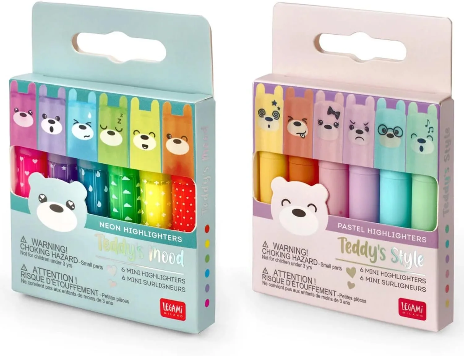 Accessoires Legami pour l&rsquo;école : gommes, surligneurs, taille-crayons