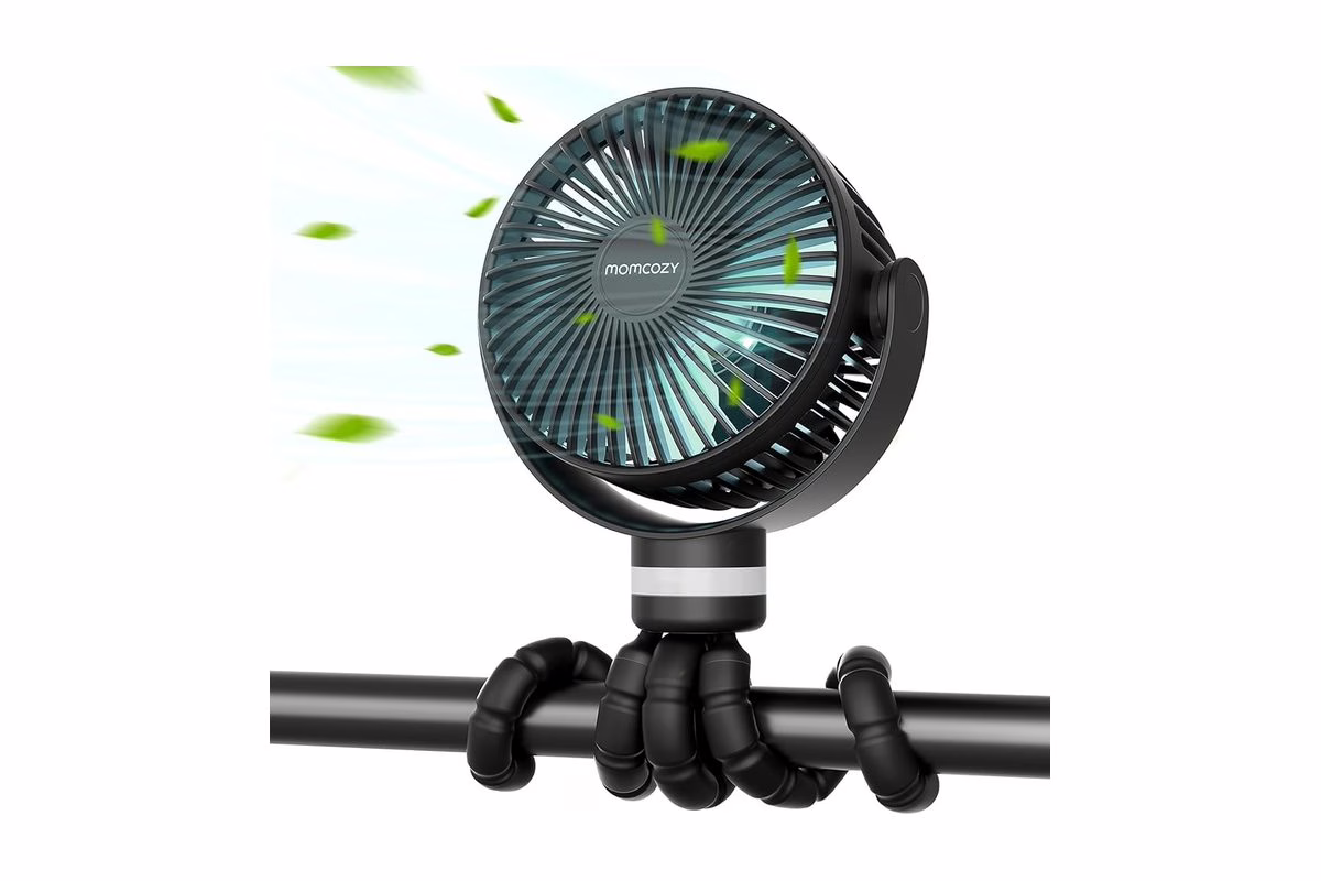 Ventilateur poussette rechargeable a pince