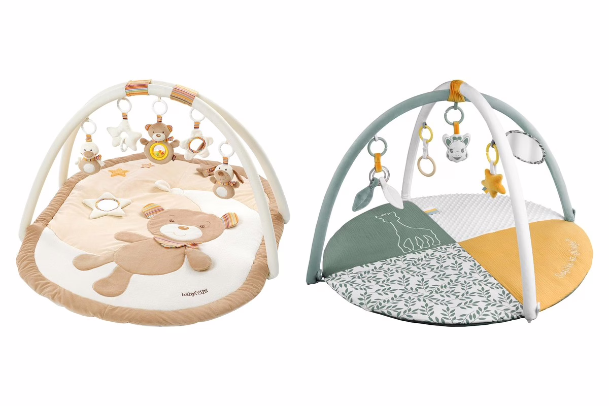 Tapis d'éveil bébé Fehn 3D Rainbow et Sophie la Girafe 2 en 1, comparatif 2026
