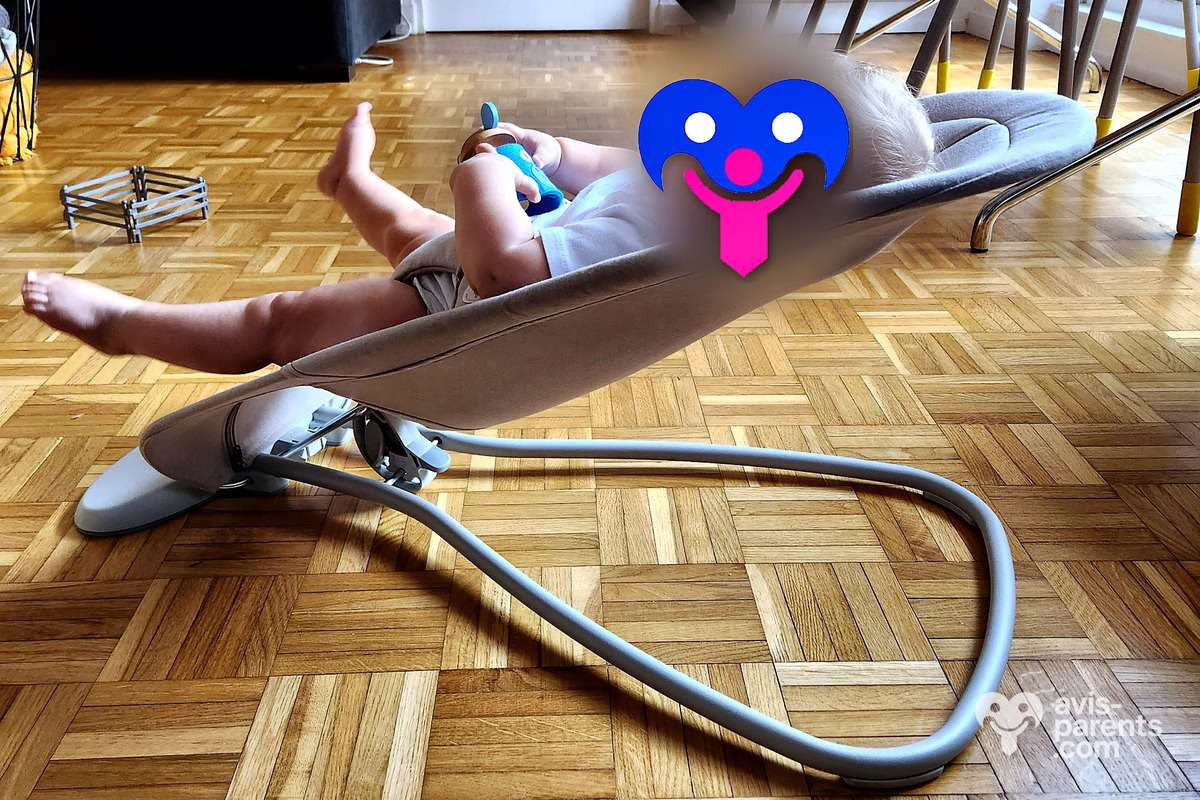 Transat bébé BabyBjörn Begin testé chez nous avec notre bébé de 7 mois et demi, visage masqué